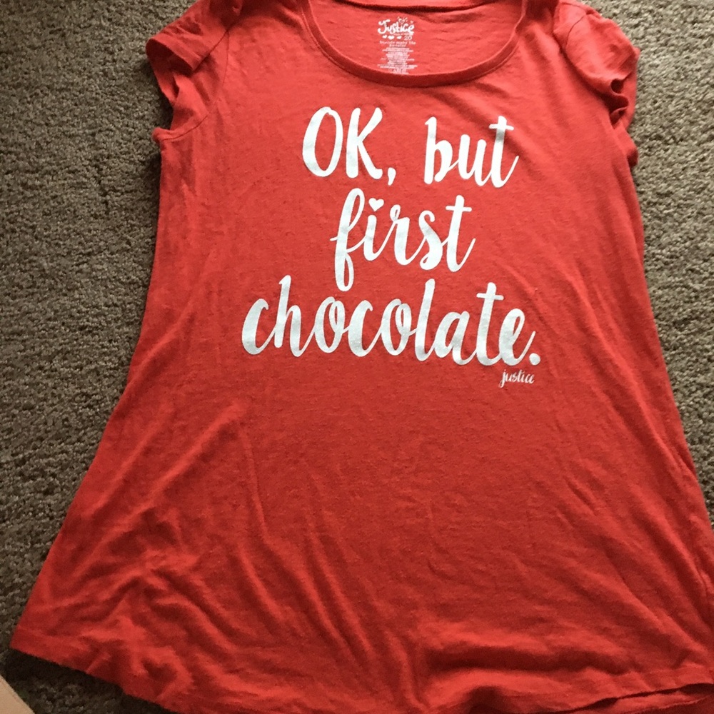 Justice Sparkle Chocolate Shirt